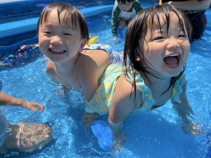 ２歳児 ももぐみ　プール・水遊び